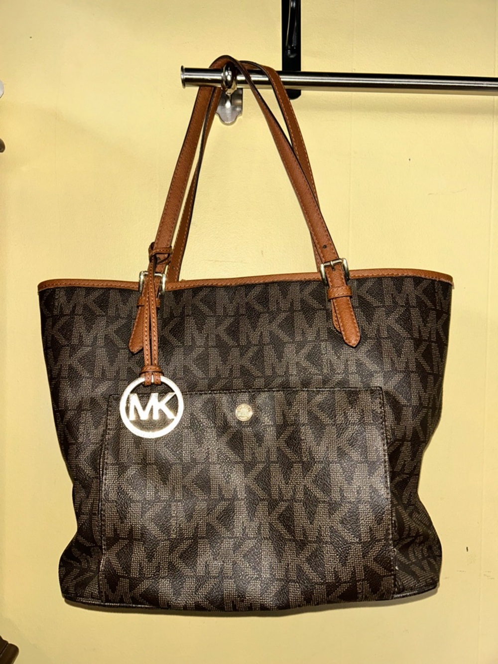Michael Kors Brown & Tan MK Logo Tote